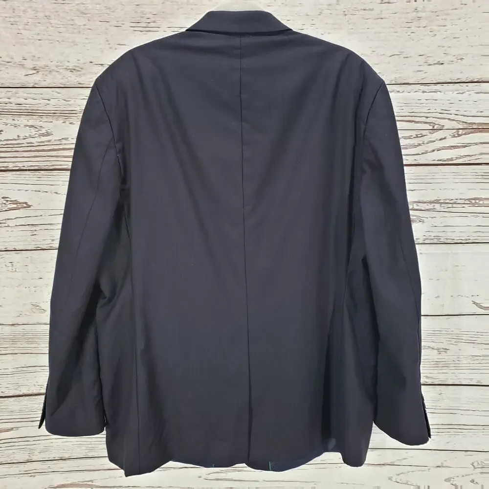 Greg Norman for Tasso Elba Men's Blue 100%Wool Sportscoat Blazer Size 48R